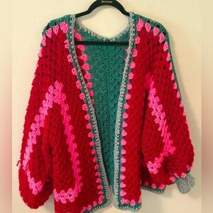 A hand made cardigan 🩷💚